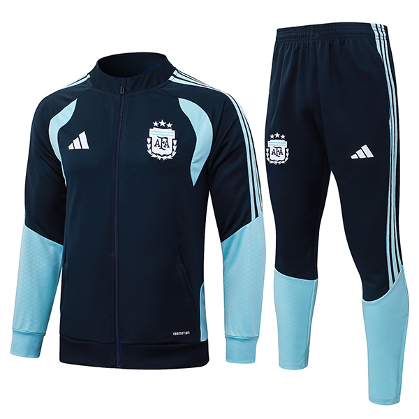 Ensemble Veste Survetement de Foot Argentine Bleu Royal 2025/2026