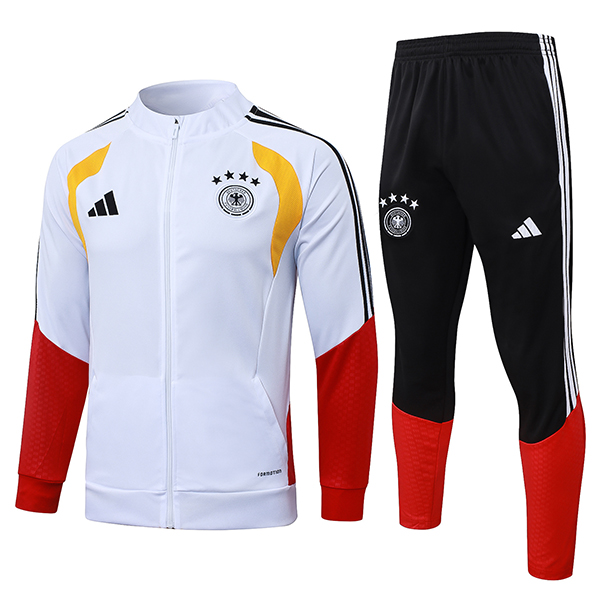 Ensemble Veste Survetement de Foot Allemagne Blanc/Rouge 2025/2026