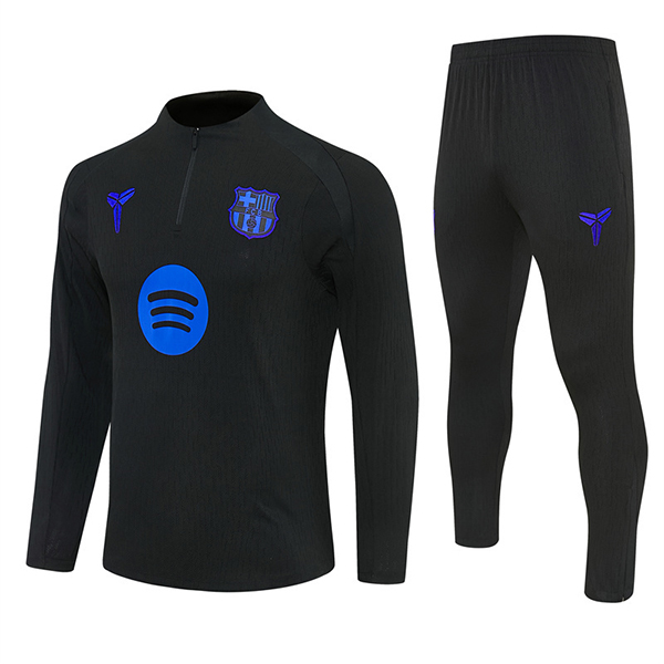 Ensemble Survetement de Foot FC Barcelone Noir/Bleu 2025/2026