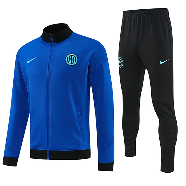 Ensemble Veste Survetement de Foot Inter Milan Bleu/Noir 2025/2026