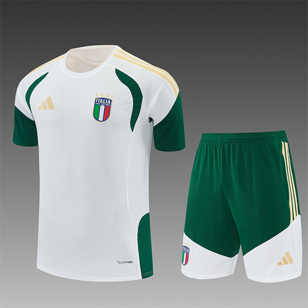 Ensemble Training T-Shirt Italie Enfant Blanc/Vert/Jaune 2025/2026