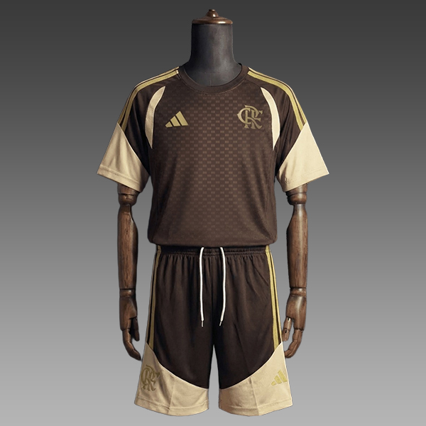 Ensemble Training T-Shirt Flamengo Enfant Brun/Beige 2025/2026