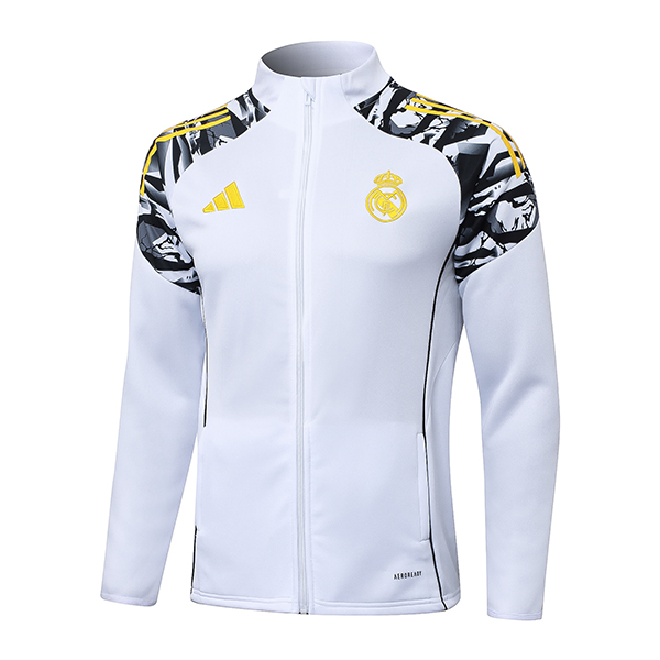 Veste Foot Real Madrid Blanc/Noir/Jaune 2025/2026