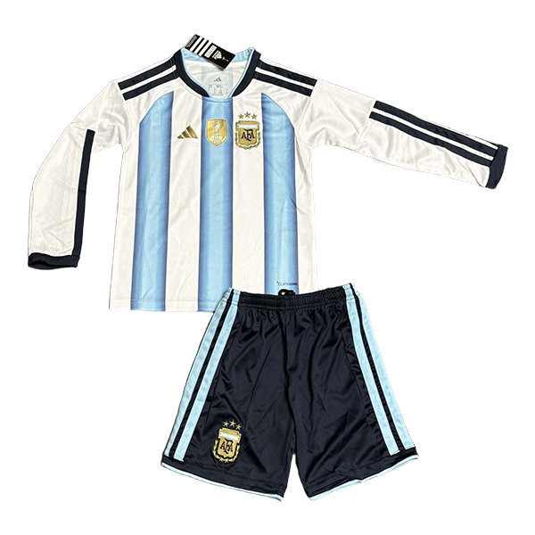 Maillot Equipe Foot Argentine Enfant Domicile Manches Longues Coupe Du Monde 2026