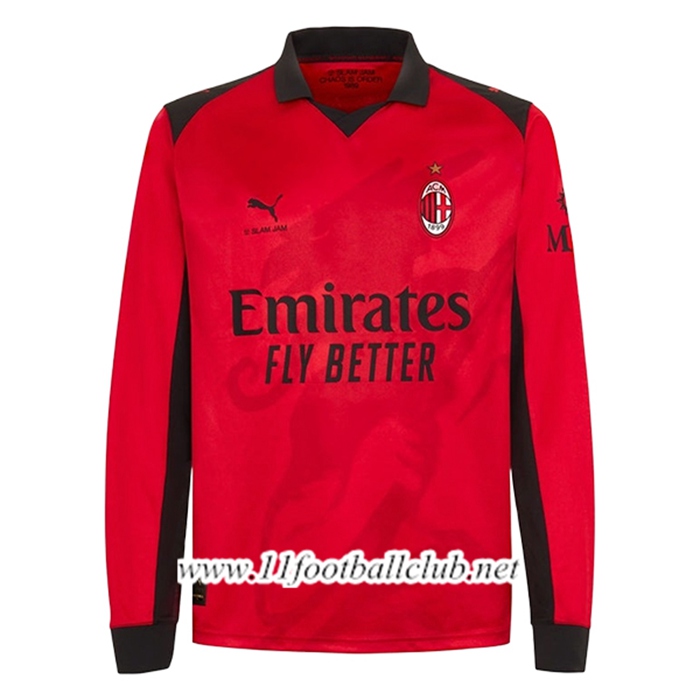 Nouveau Maillot de Foot Milan AC Fourth Manches Longues 2025/2026