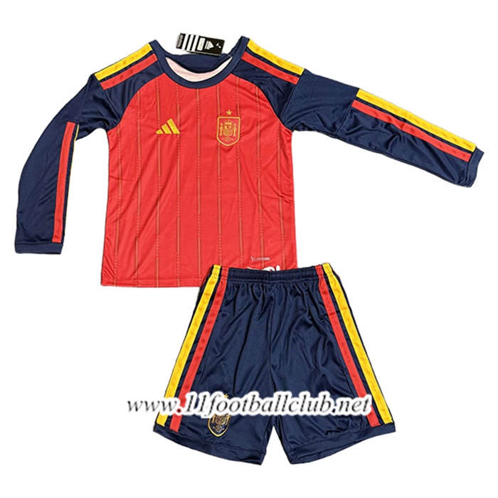 Maillot de Foot Espagne Enfant Homme Manches Longues 2026/2027
