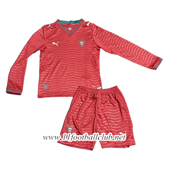 Maillot de Foot Portugal Enfant Homme Manches Longues 2026/2027