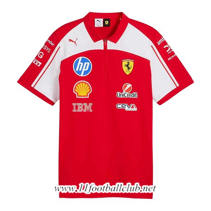 Polo F1 Scuderia Ferrari Team Rouge/Blanc 2026