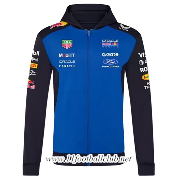 Veste Capuche F1 RedBull Racing Team Bleu/Noir 2025
