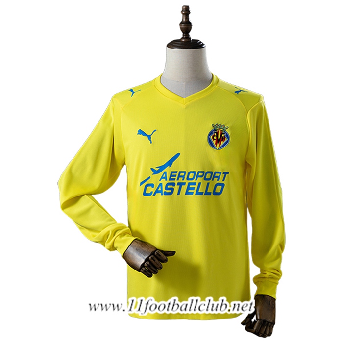 Maillot de Foot Villarreal CF Retro Domicile Manches Longues 2008/2009