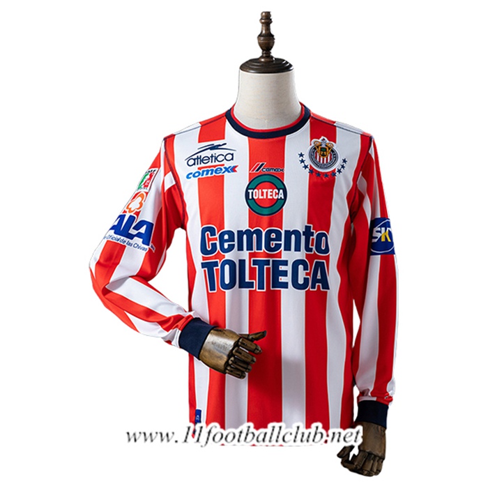 Maillot de Foot CD Guadalajara Retro Domicile Manches Longues 2002/2003