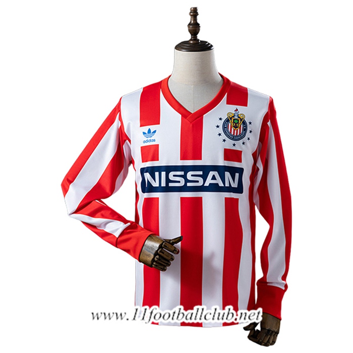 Maillot de Foot CD Guadalajara Retro Domicile Manches Longues 1990/1991
