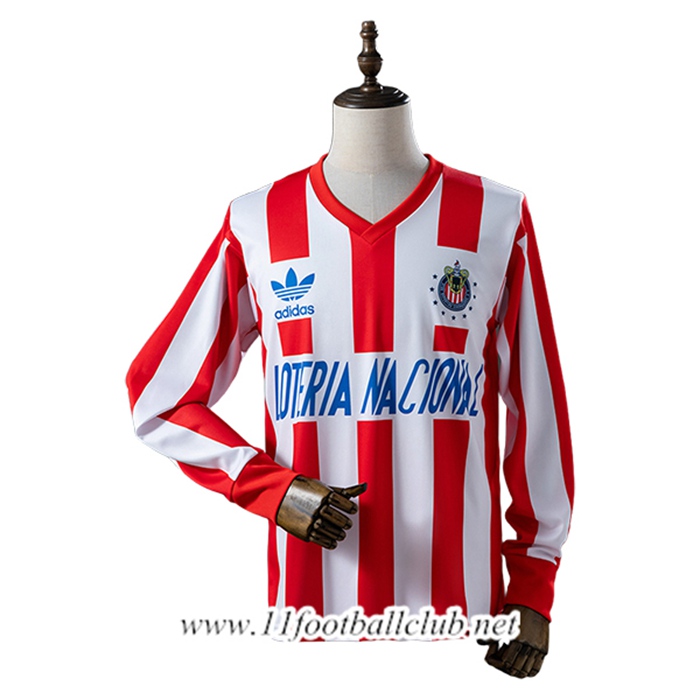 Maillot de Foot CD Guadalajara Retro Domicile Manches Longues 1991/1992