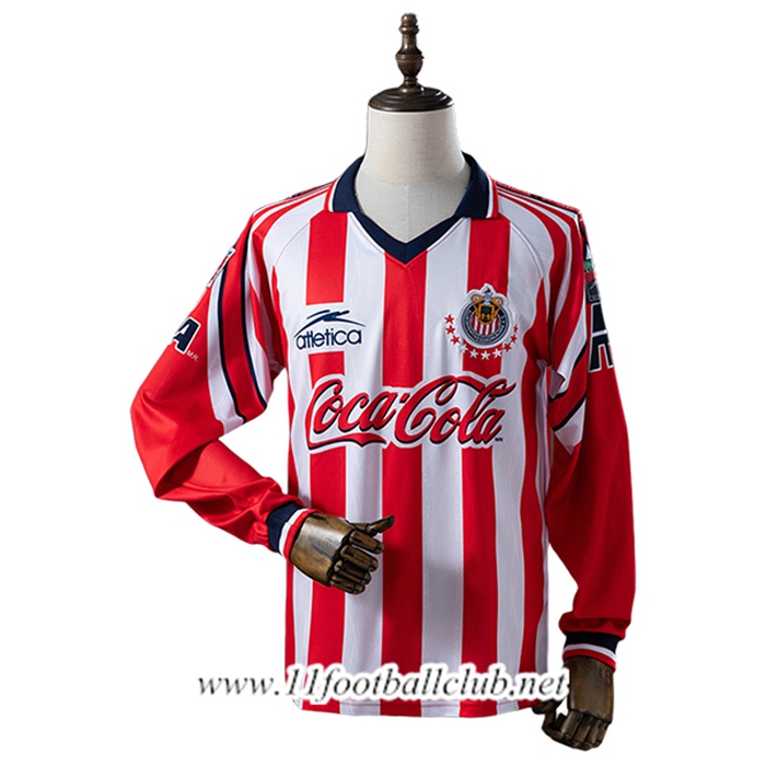 Maillot de Foot CD Guadalajara Retro Domicile Manches Longues 1998/1999