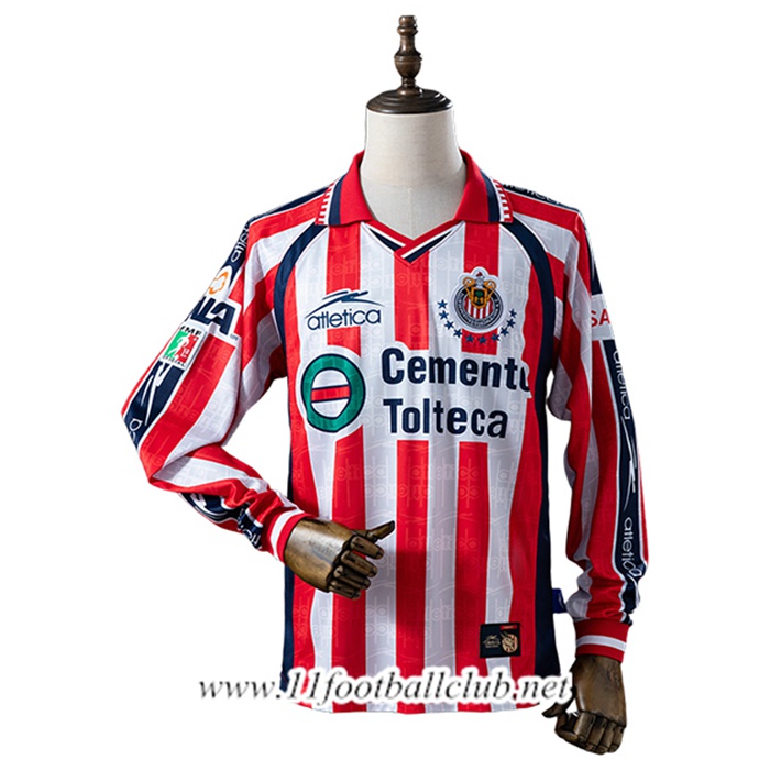 Maillot de Foot CD Guadalajara Retro Domicile Manches Longues 1999/2000
