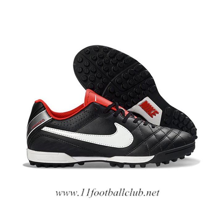 Nike Chaussures de Foot Tiempo Ligera V TF Noir/Blanc