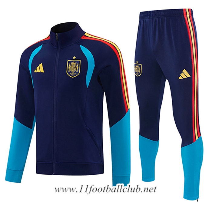 Ensemble Survetement de Foot Veste Espagne Bleu Royal 2026/2027