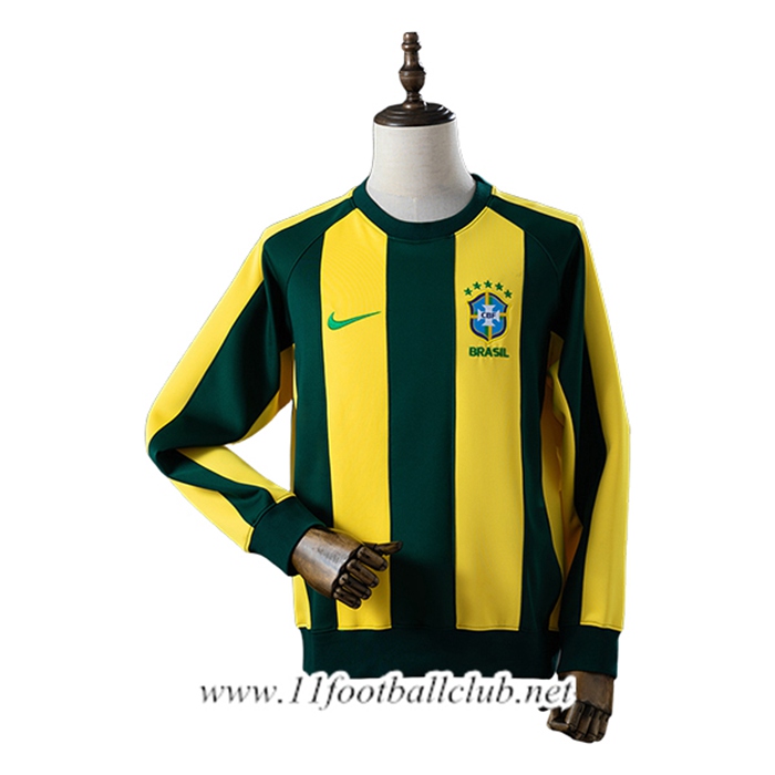 Sweatshirt Training Brésil Vert/Jaune 2026/2027