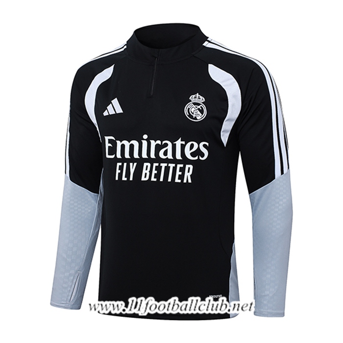 Sweatshirt Training Real Madrid Noir/Gris/Blanc 2026/2027