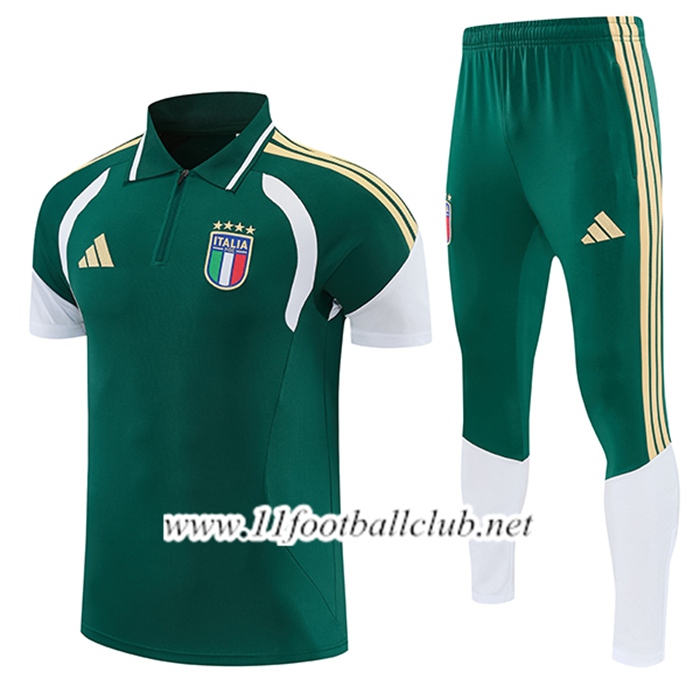 Ensemble Polo Foot Italie Vert 2026/2027