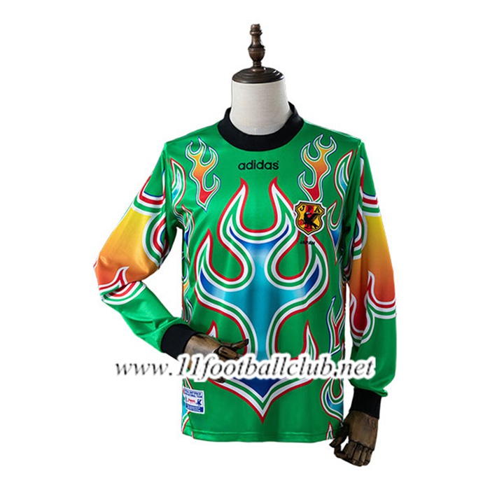Maillot de Foot Japon Retro Manches Longues Gardien De But Vert 1998