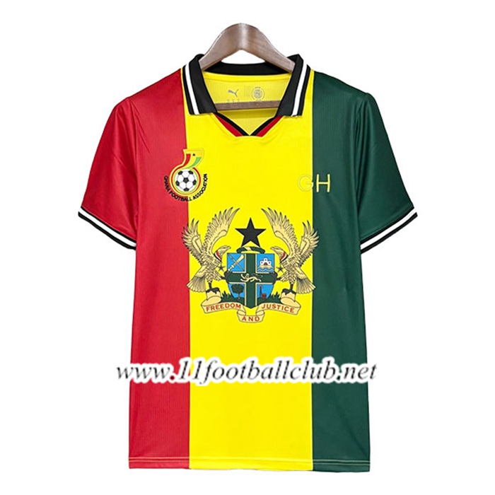 Maillot Equipe Foot Ghana Special Edition Jaune/Vert/Rouge 2026/2027