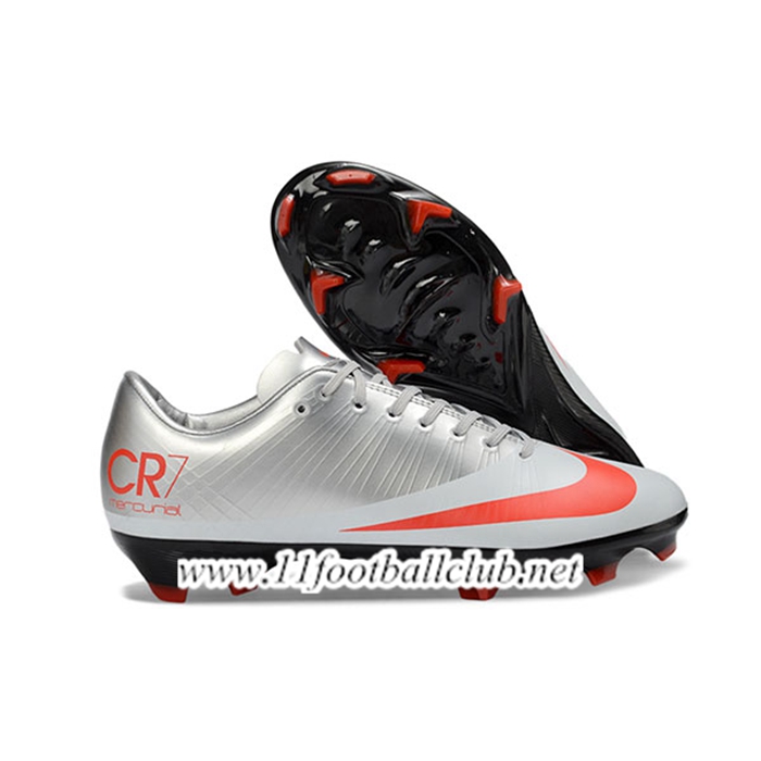 Nike Chaussures de Foot Mercurial Vapor 13 Elite FG Gris/Orange