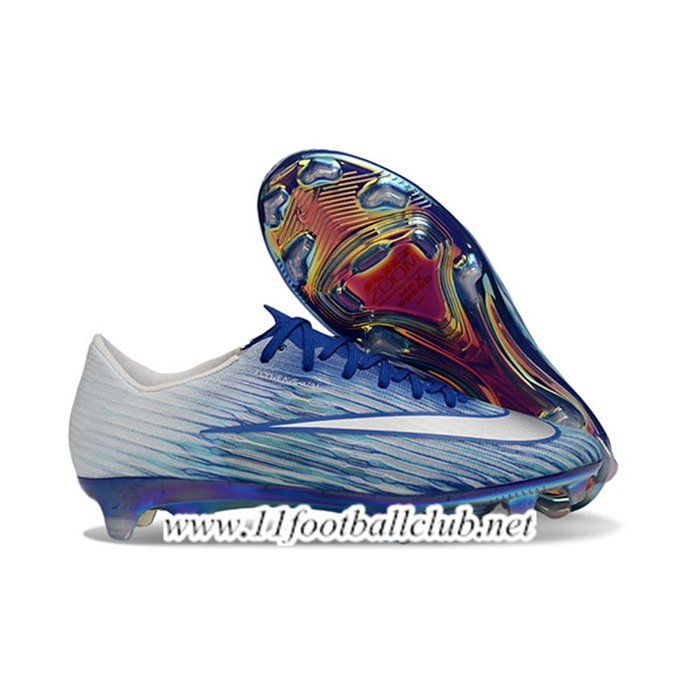 Nike Chaussures de Foot AIR Zoom Mercurial Vapor 17 Elite XXVI FG Bleu/Gris