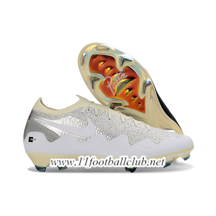 Nike Chaussures de Foot AIR Zoom Mercurial Vapor 16 Elite XXV FG Blanc/Gris -02