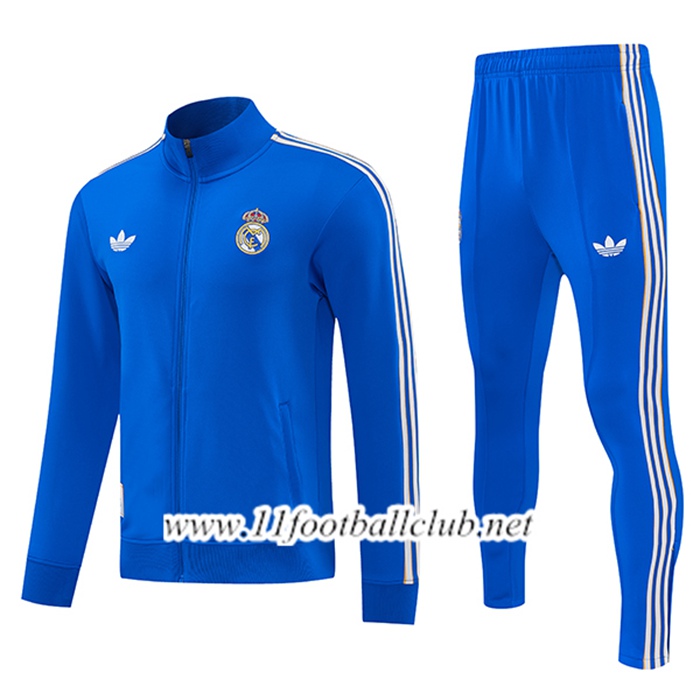 Ensemble Veste Survetement de Foot Real Madrid Bleu 2026/2027