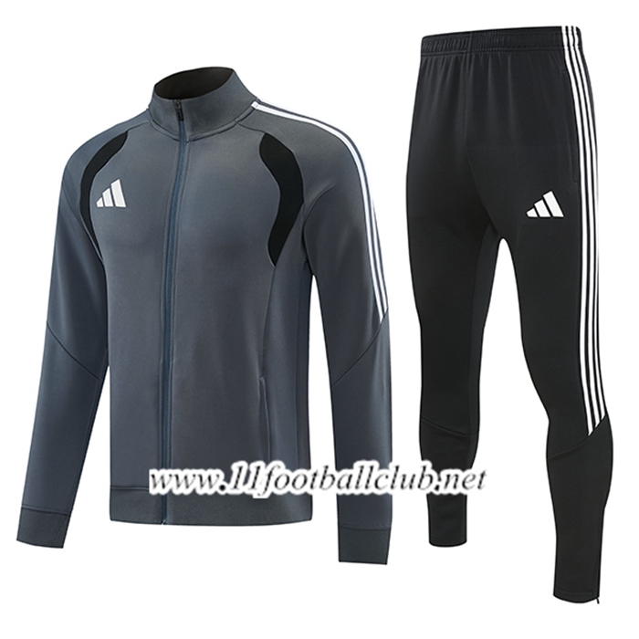 Ensemble Veste Survetement de Foot Adidas Gris 2026/2027