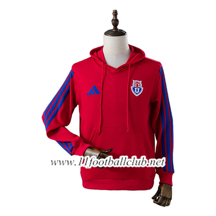 Sweatshirt Training Capuche Universidad De Chile Rouge/Bleu 2026/2027