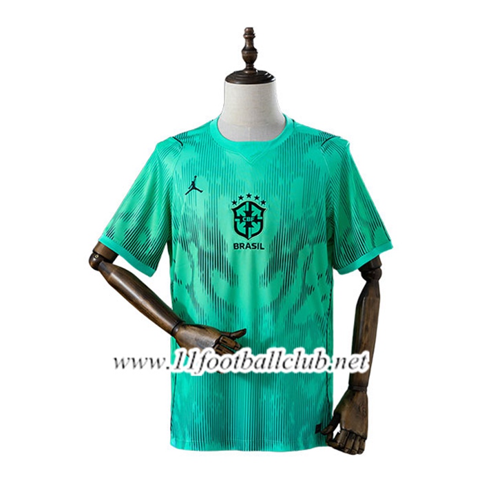 Maillot Equipe Foot Bresil Gardien De But Vert Coupe Du Monde 2026