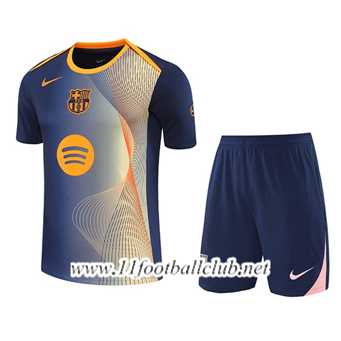 Ensemble Training T-Shirt FC Barcelone Bleu/Jaune 2025/2026