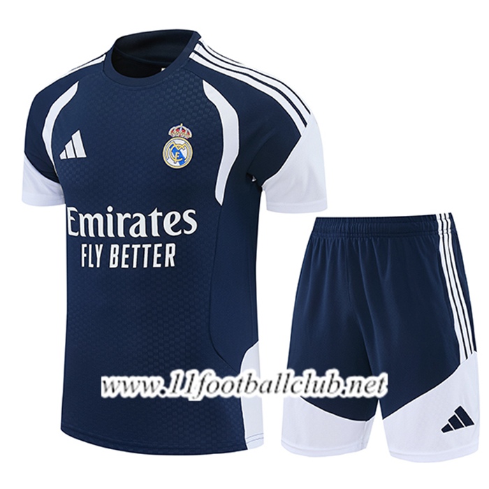 Ensemble Training T-Shirt Real Madrid Bleu/Blanc 2026/2027