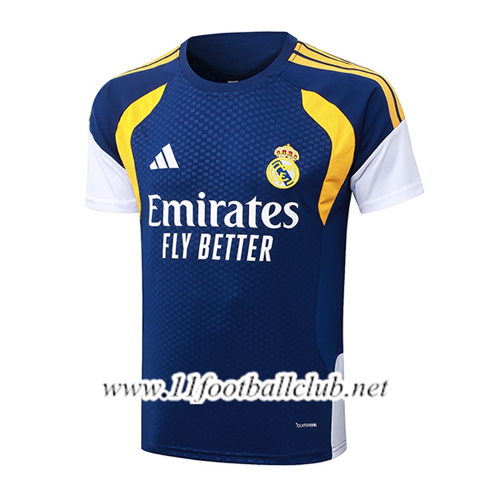 Training T-Shirt Real Madrid Bleu/Jaune/Bleu 2026/2027