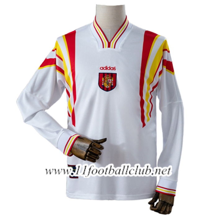 Maillot de Foot Espagne Retro Exterieur Manches Longues 1996