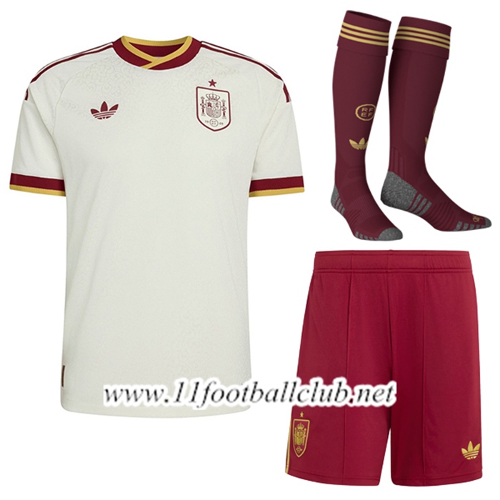 Ensemble Maillot Espagne Exterieur (Short + Chaussettes) 2026/2027