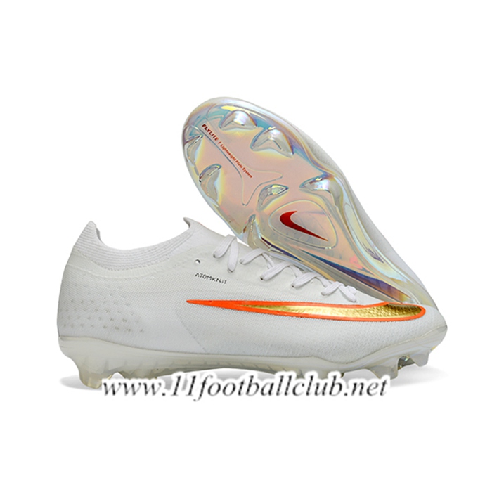 Nike Chaussures de Foot AIR Zoom Mercurial Vapor 17 Elite XXVI FG Blanc/Orange