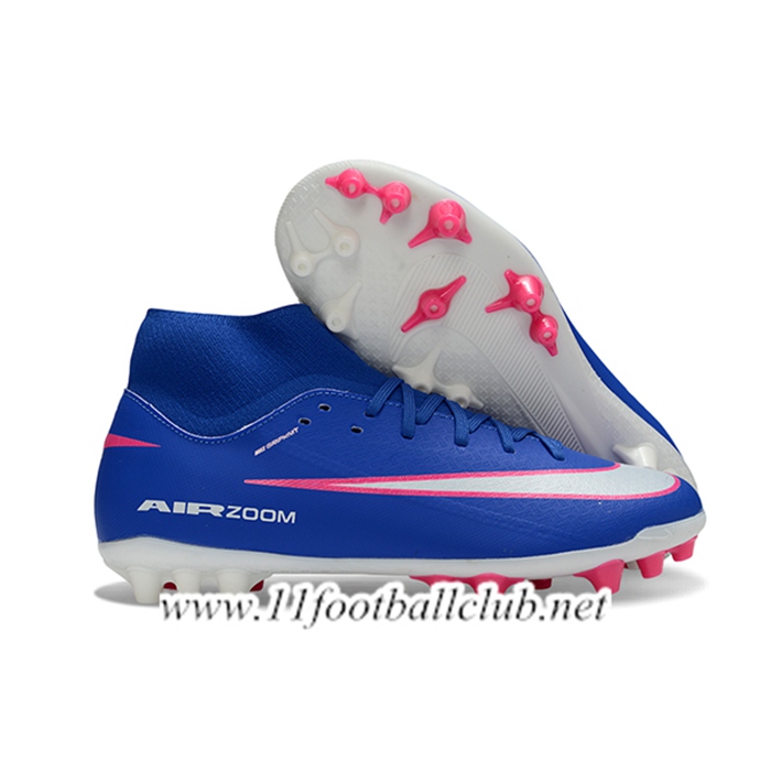 Nike Chaussures de Foot Mercurial Superfly 10 Academy Bleu/Blanc/Rose