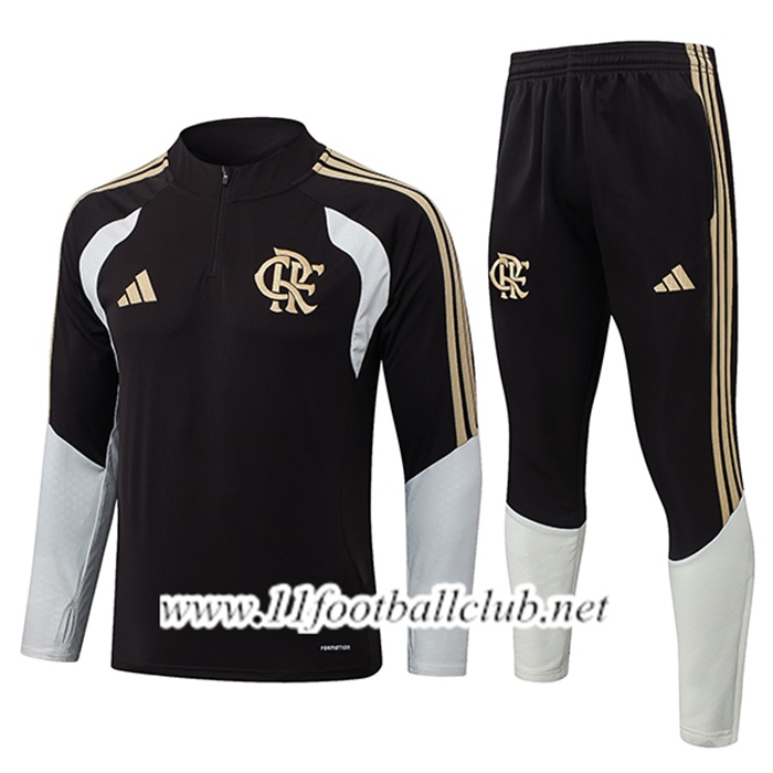 Ensemble Survetement de Foot Flamengo Brun/Jaune 2026/2027