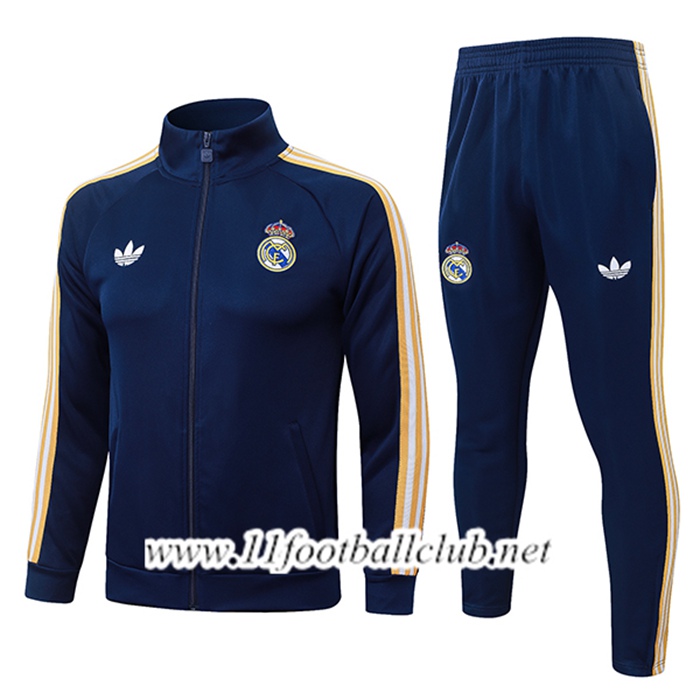 Ensemble Survetement de Foot Real Madrid Bleu/Jaune 2026/2027