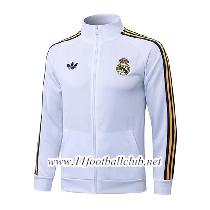 Veste Foot Real Madrid Blanc/Jaune/Noir 2026/2027