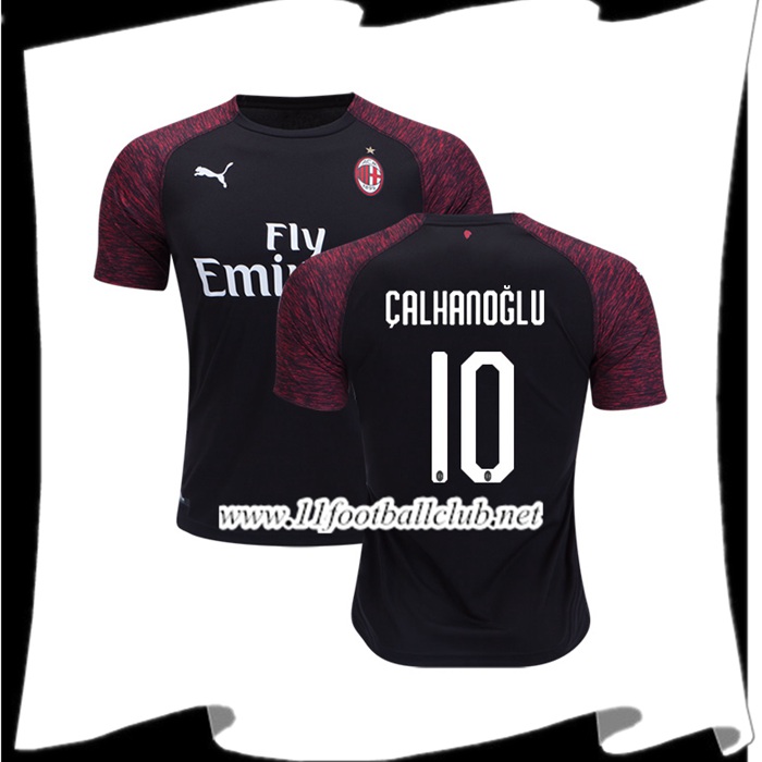 Créer Son Maillot Du Milan AC Calhanoglu 10 Third Rouge/Noir 2018 2019 Officiel