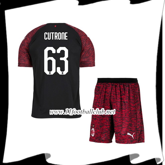 Le Nouveaux Maillot Milan AC CUTRONE 63 Enfant Third 2018/2019 Flocage