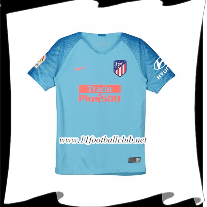 Site Maillot De Foot Atletico Madrid Enfant Exterieur Bleu 2018 2019 Vintage