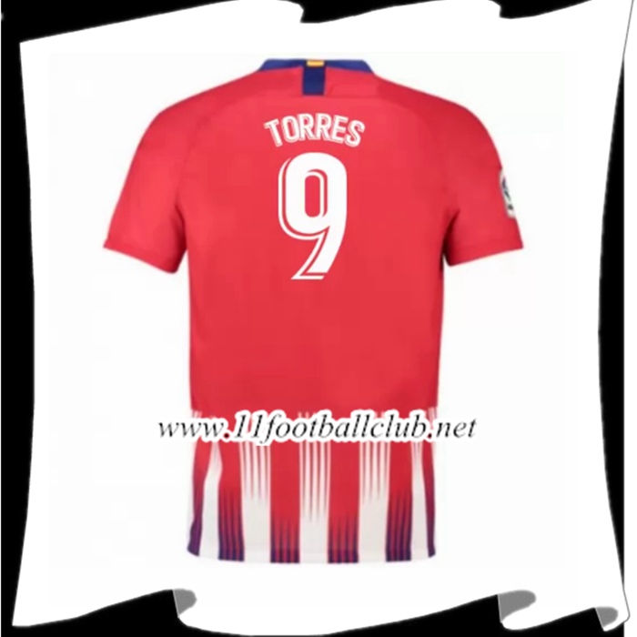 Nouveau Les Maillots Du Atletico Madrid Torres 9 Domicile Rouge et Blanc 2018 2019 Personnalisable