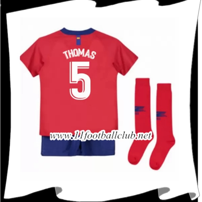 Nouveaux Maillot Du Atletico Madrid Thomas 5 Enfant Domicile Rouge et Blanc 2018 2019 Junior