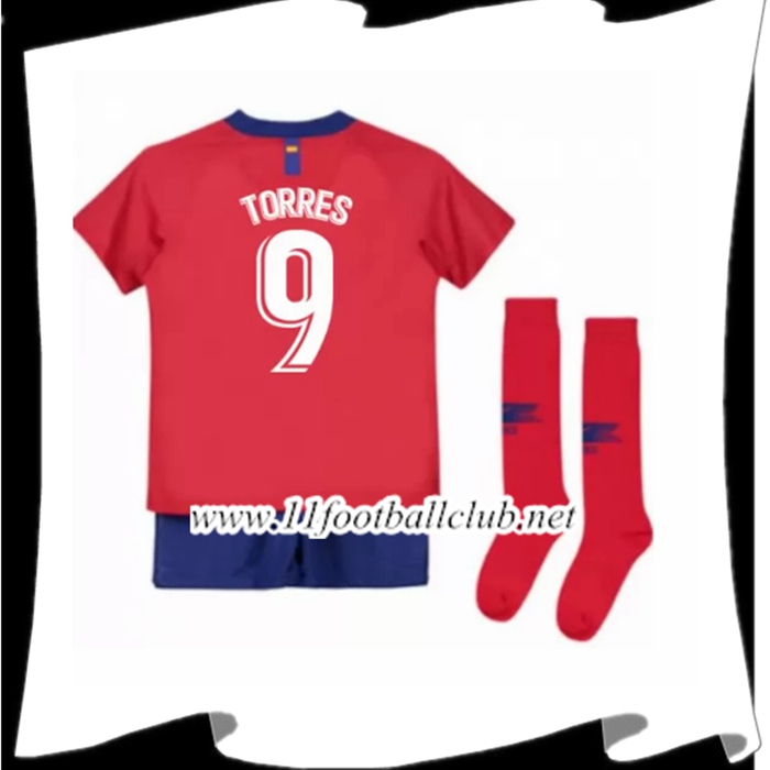 Nouveau Maillot De Foot Du Atletico Madrid Torres 9 Enfant Domicile Rouge et Blanc 2018 2019 Officiel