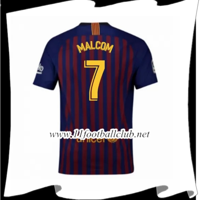 Nouveau Maillot De Foot Barcelone Malcom 7 Domicile Rouge et Bleu 2018 2019 Officiel